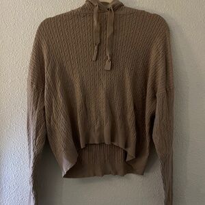Preppy Fall Cable Knit Hoodie